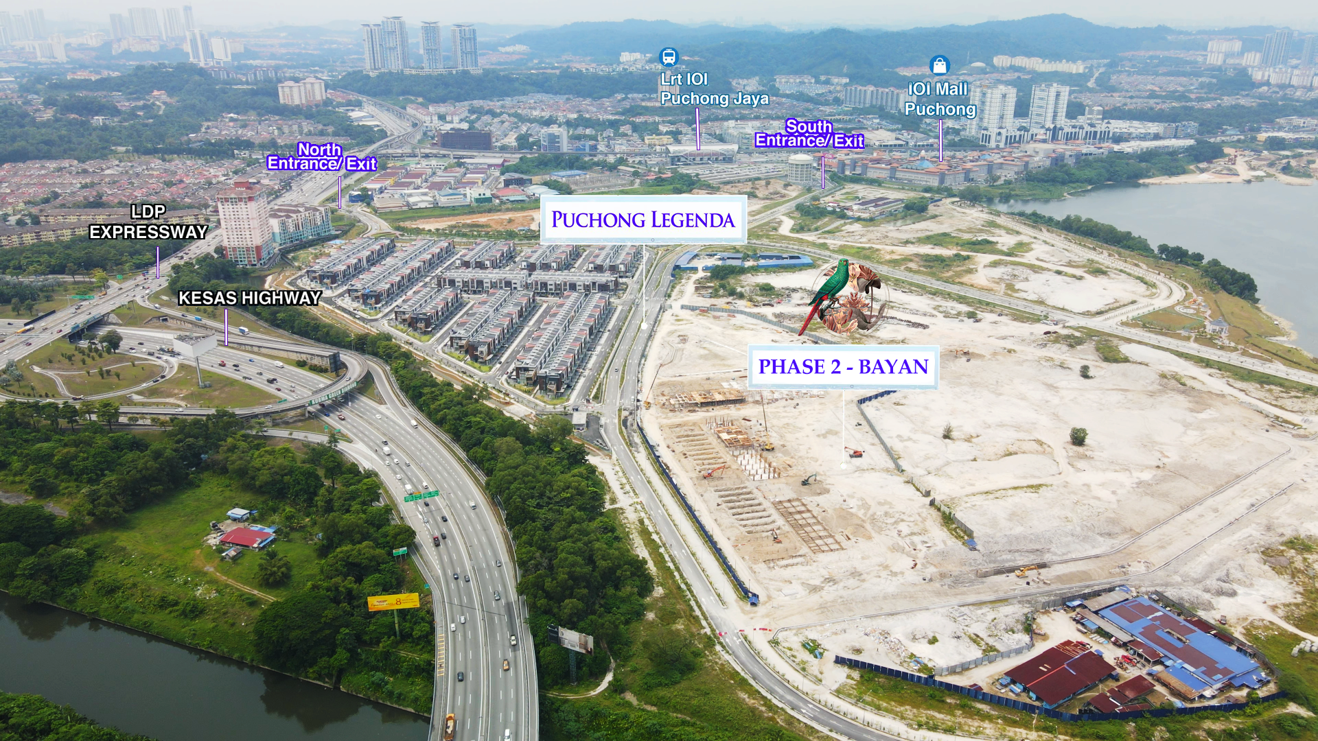 aerial birds eye view from kesas